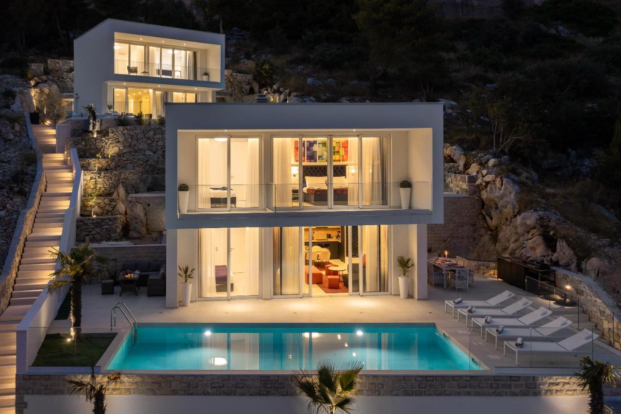 Villa Adria View With Heated Pool I Трогир Екстериор снимка