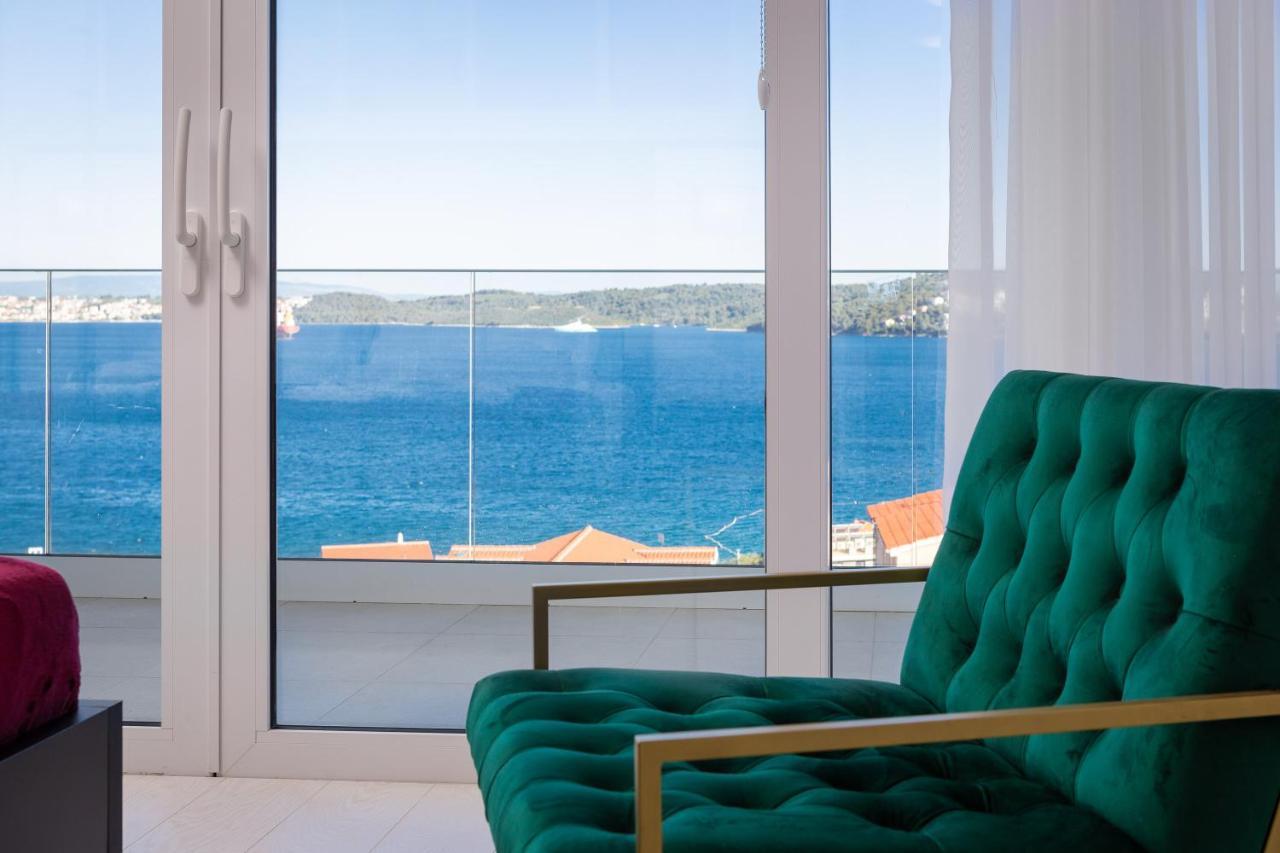 Villa Adria View With Heated Pool I Трогир Екстериор снимка
